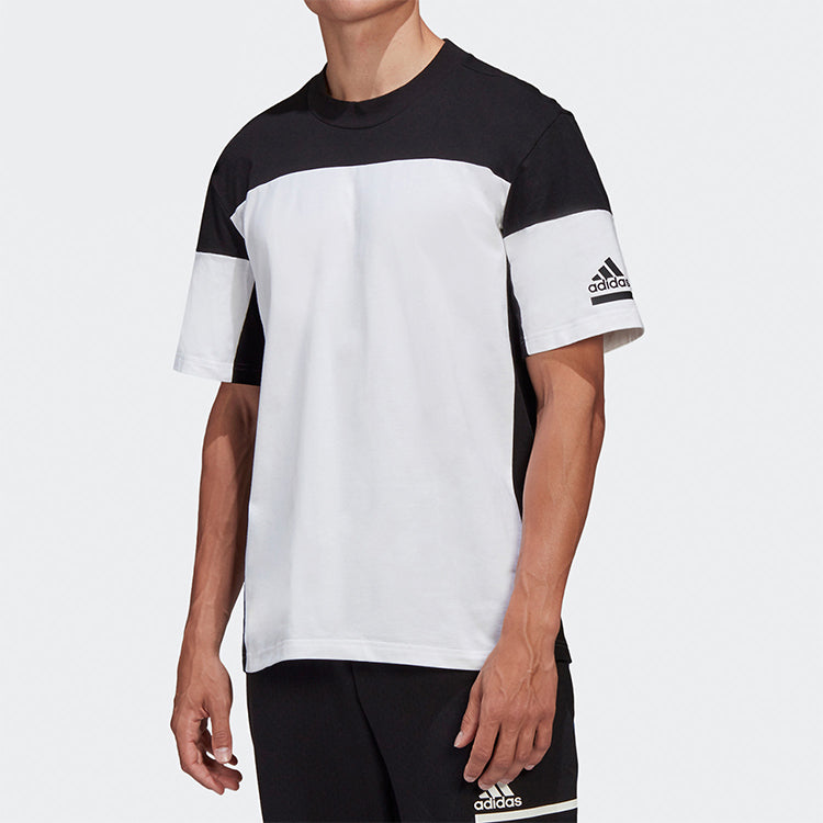 adidas ZNE TEE Running Gym Training Colorblock Short Sleeve White FR7146