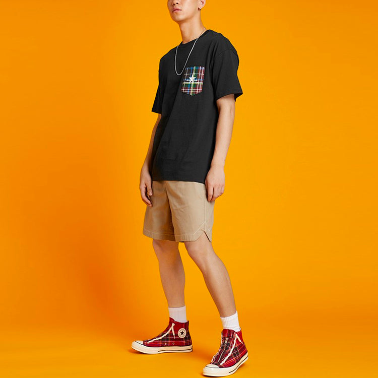 Converse Plaid Short Asia Sizing 'Khaki' 10020977-A02