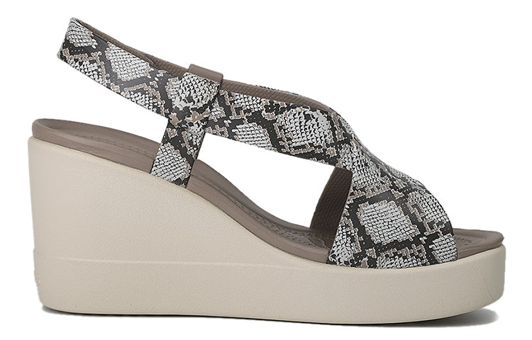 (WMNS) Crocs Brooklyn Thick Sole Gray Sandals 'Gray' 206222-93T