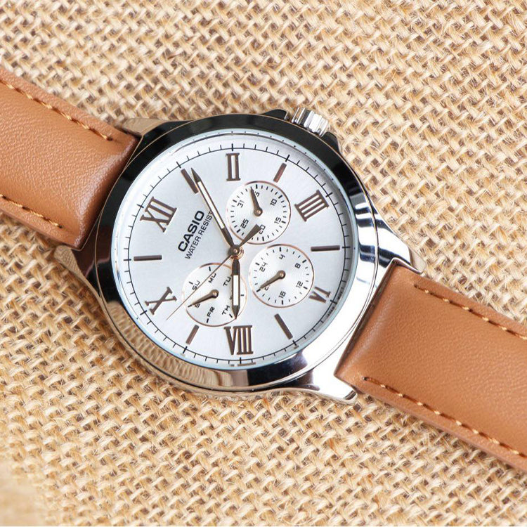 CASIO ENTICER SERISESeries Men'ses Mens Silver Analog MTP-V300L-7A2