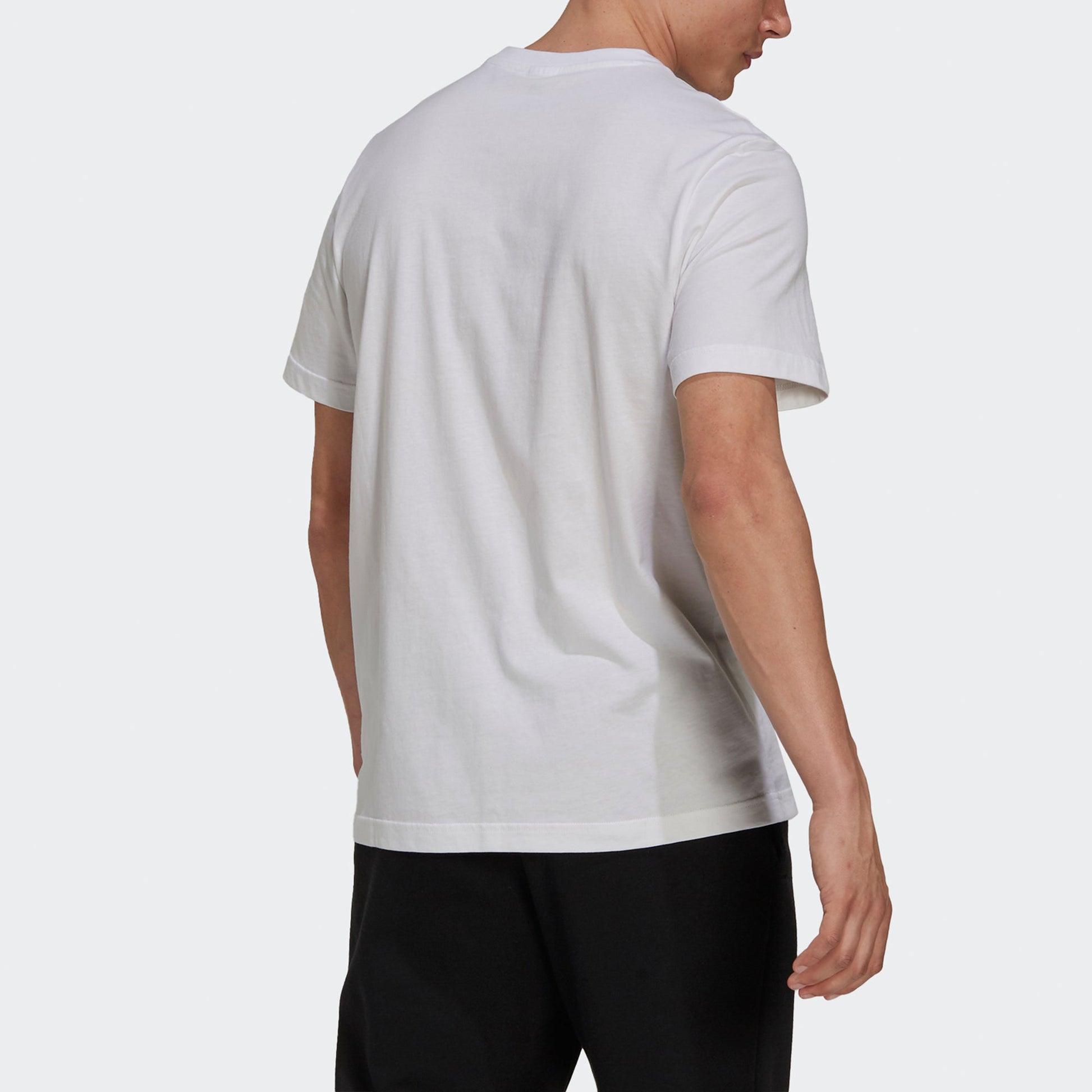 adidas M Ddlbmb S G T Alphabet Printing Sports Round Neck Short Sleeve White GS4004