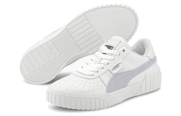 (WMNS) PUMA Cali Corduroy White/Grey Casual Board Shoes 374663-02