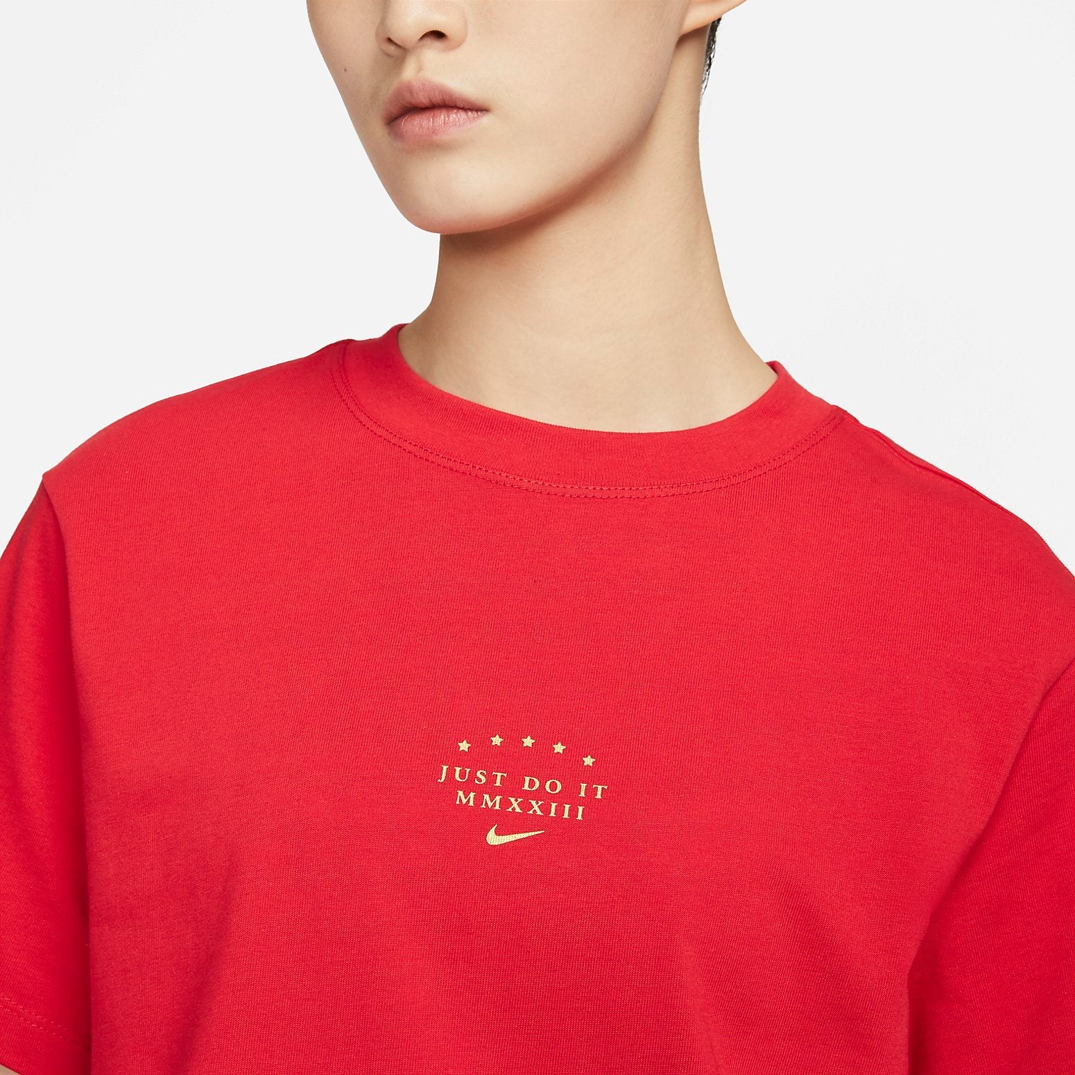(WMNS) Nike Sportswear Short-Sleeve T-Shirt 'University Red' DX7941-657