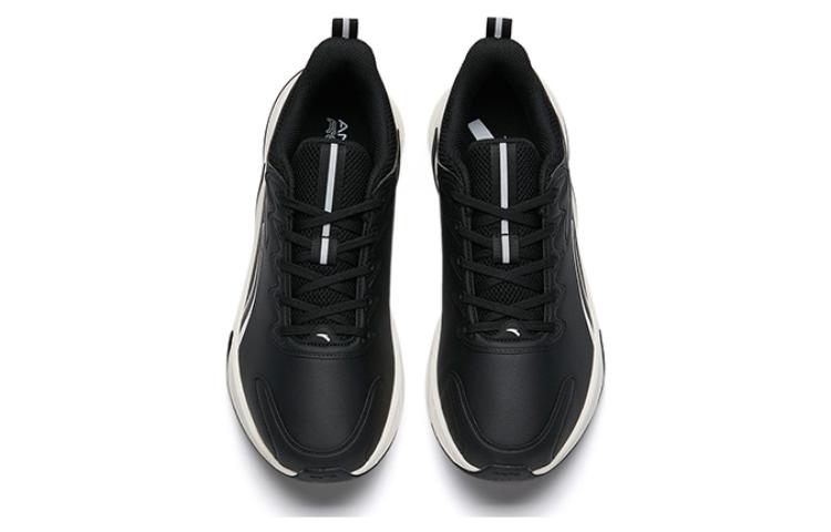 ANTA Running Series Sneakers Leather 'Midnight Black' 112145523-7