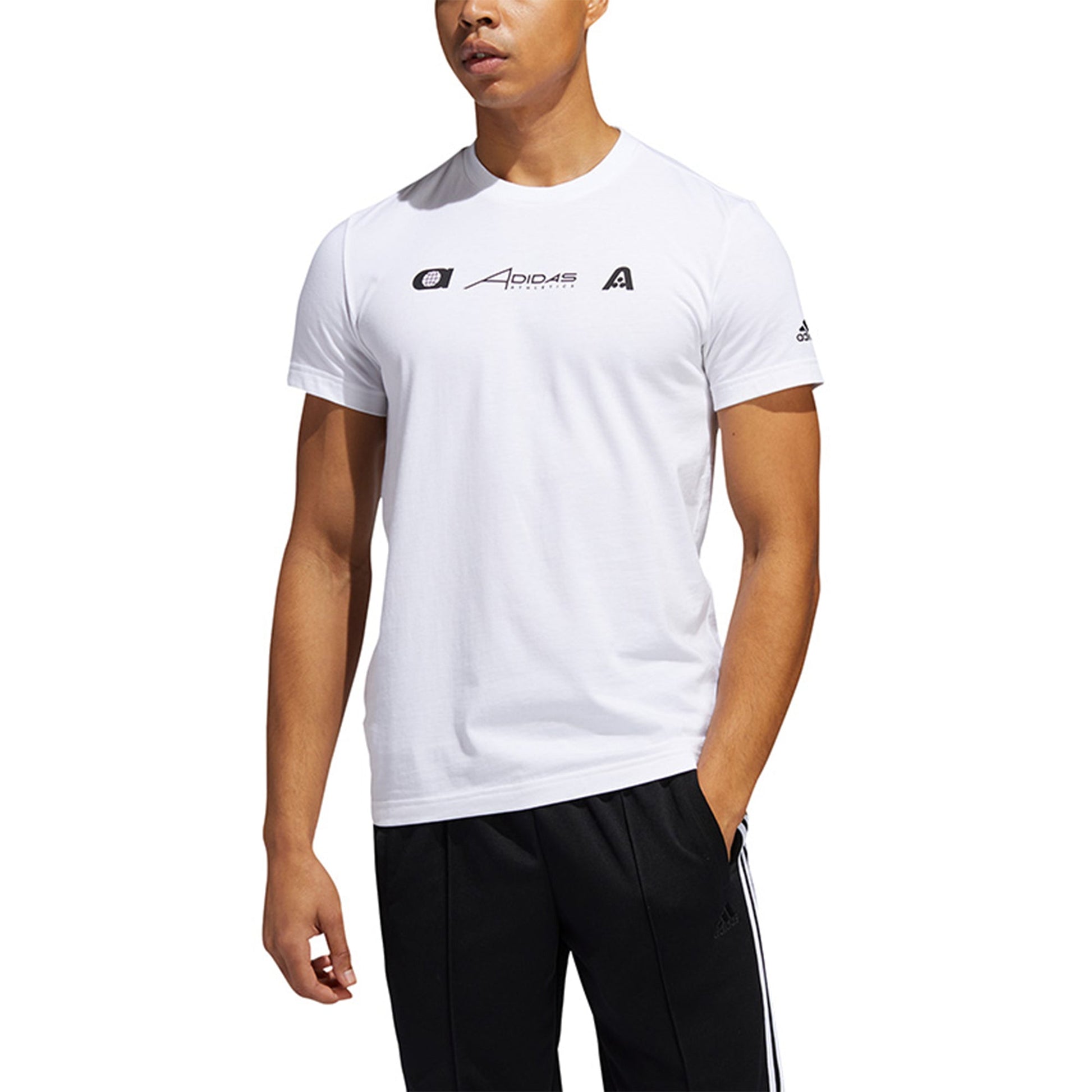 adidas Sports Training Casual Round Neck Short Sleeve White FT2796