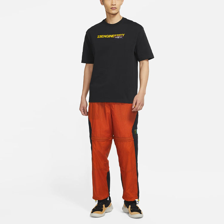 Men's Air Jordan 23 Engineered Alphabet Printing Sports Training Short Sleeve Black T-Shirt CZ5182-010
