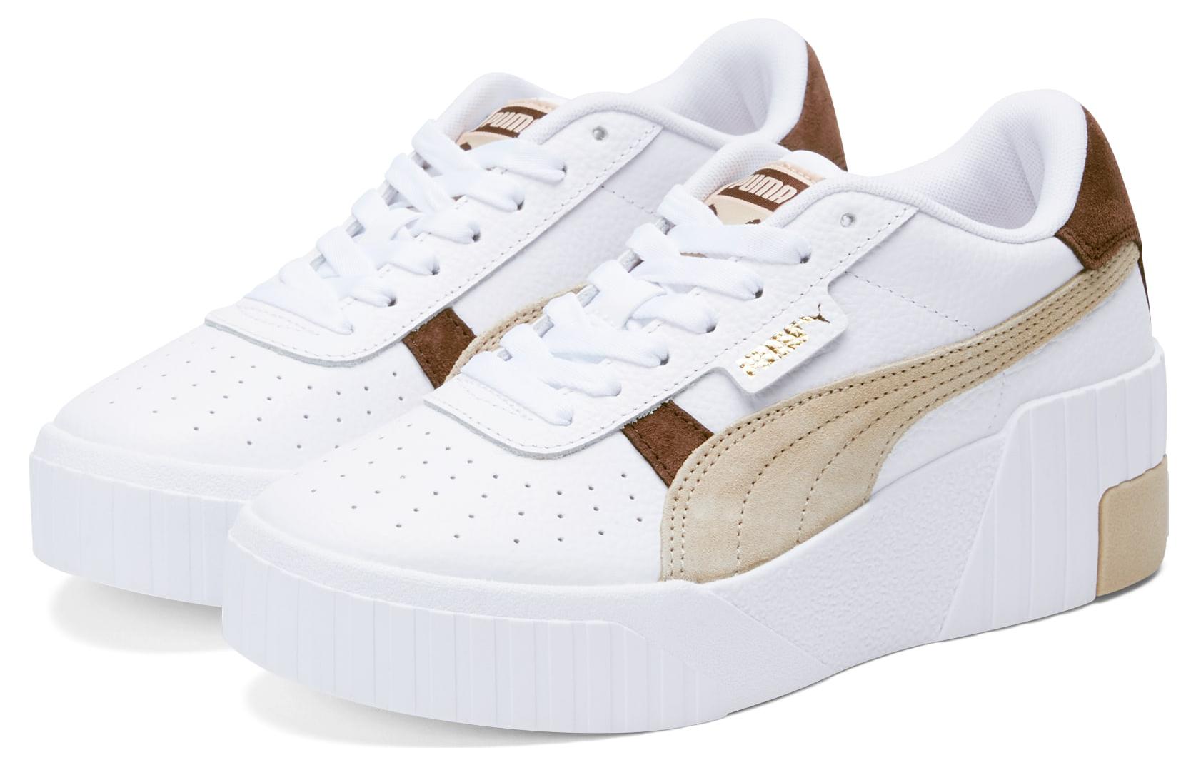 (WMNS) PUMA Cali Wedge Mix 'White Chestnut Brown' 373906-11