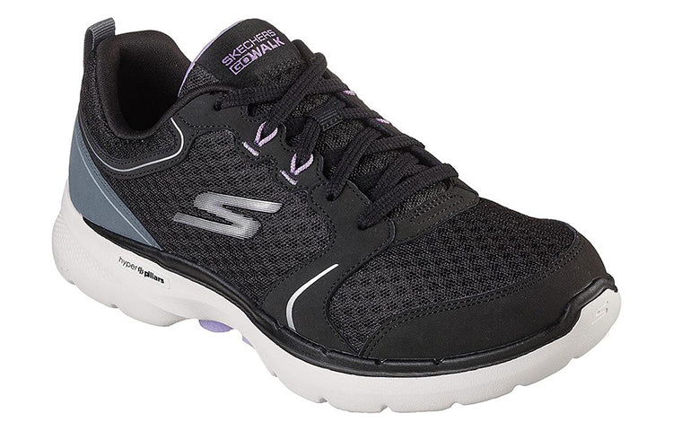 (WMNS) Skechers Go Walk 6 Low-Top Black/Purple 124518-BKLV