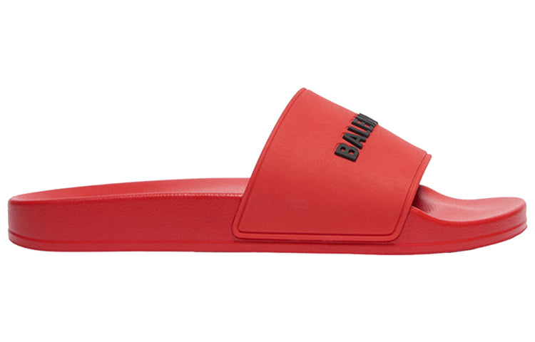 Balenciaga Pool Slides 'Red Black' 565826W1S806561