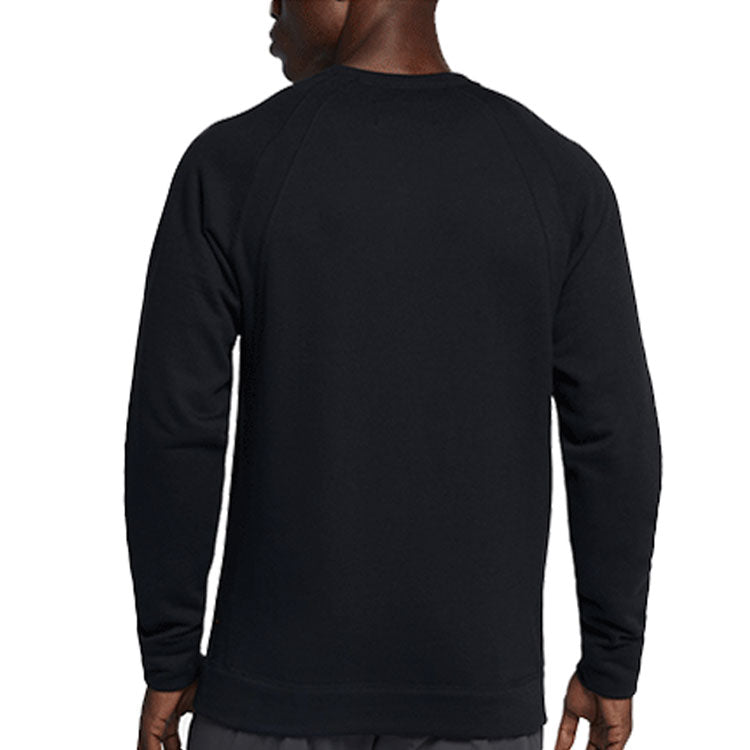 Men's Air Jordan Solid Color Sports Round Neck Pullover Long Sleeves Black AH3935-010