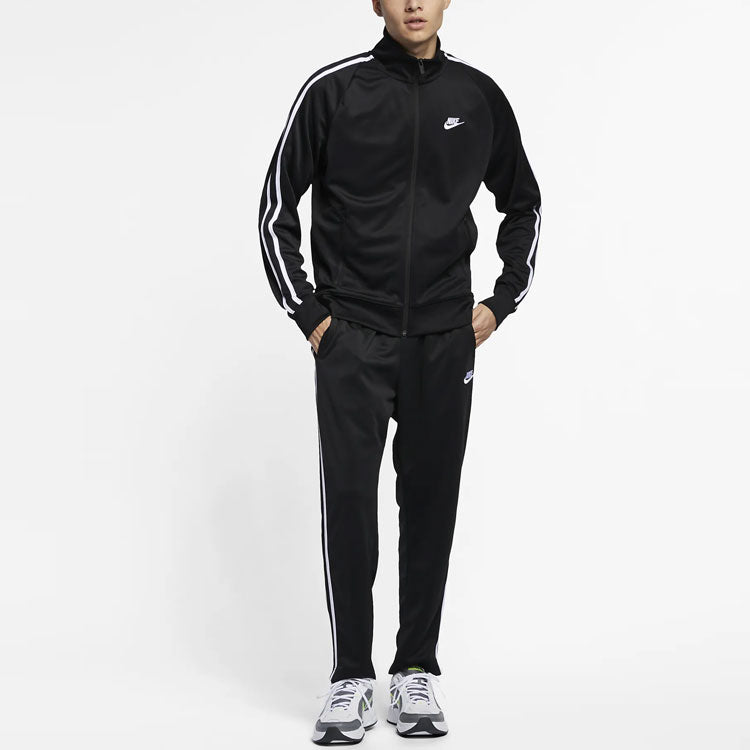 Nike Zipper Stand Collar logo Casual Sports Jacket Black AR2245-010