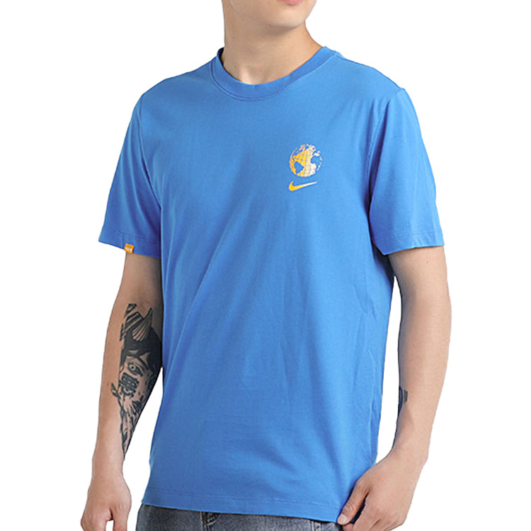 Nike Sportswear Back Large Printing Short Sleeve Blue CW5836-435