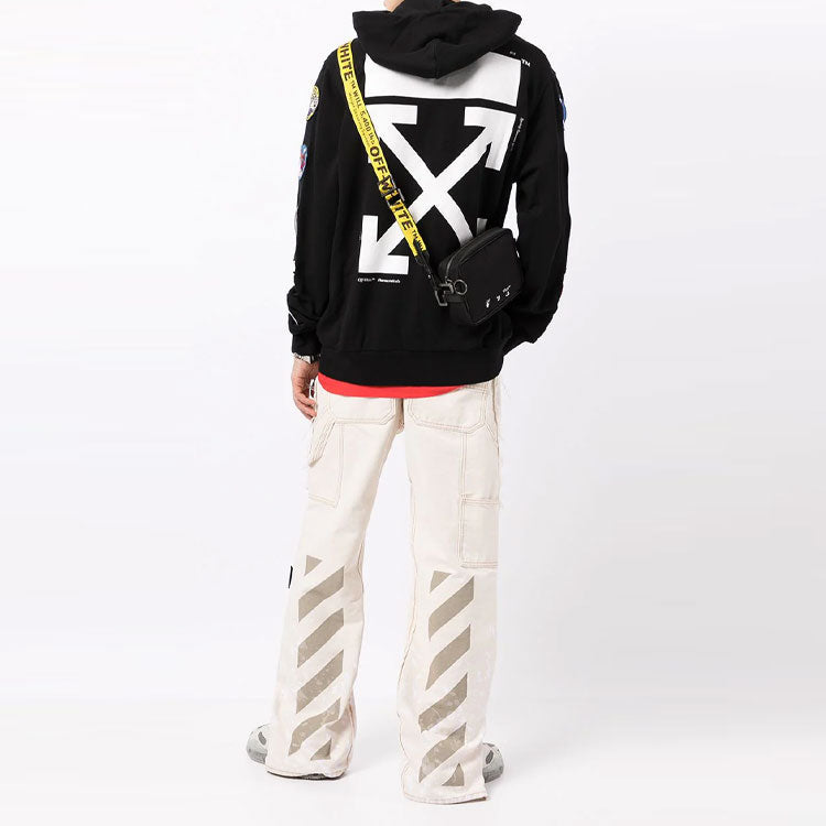 Men's Off-White Back Arrow Zipper Black OMBB030G20FLE0011000