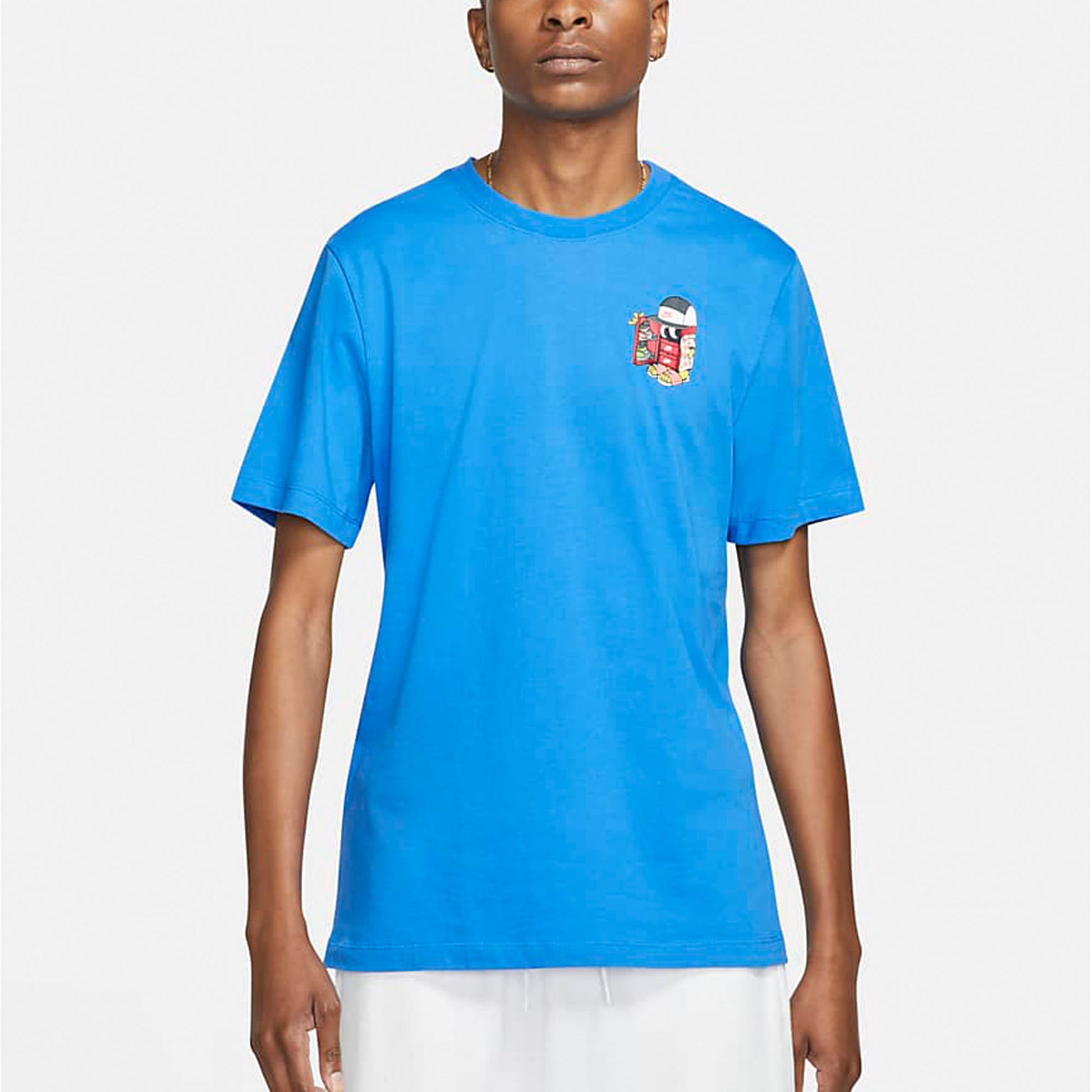 Nike Sportswear Shoe Printing Sports Round Neck Short Sleeve Blue DD1261-435