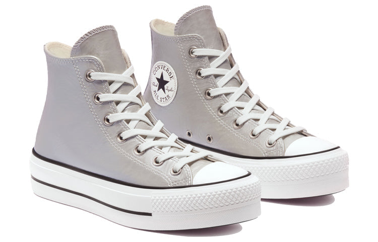 (WMNS) Converse Chuck Taylor All Star Metallic Classics Platform High 'Silver Egret' 569238C