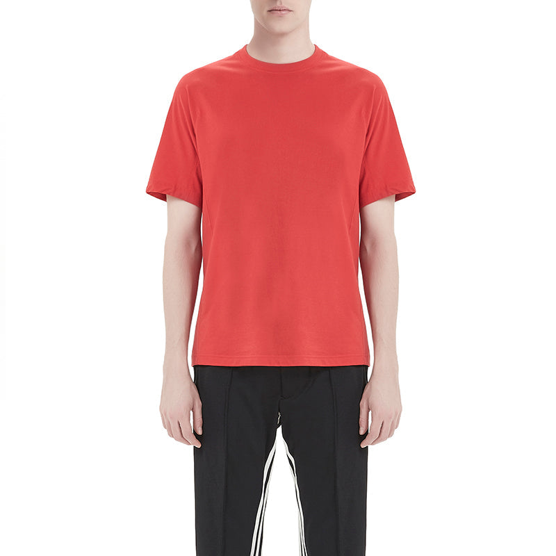 Y-3 Casual Cozy Round Neck Short Sleeve Orange Red T-Shirt FJ0367