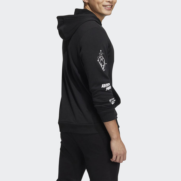 Men's adidas neo Illustration Printing Sports Black HG6589