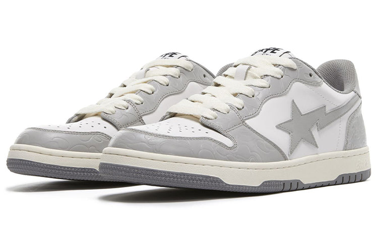 A Bathing Ape Court Sta Low 'White Gray' 1G70-191-033