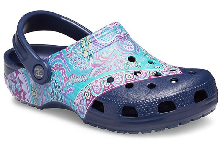 (WMNS) Crocs Classic Clog Liberty London Beach Deep Blue Sandals 206447-410