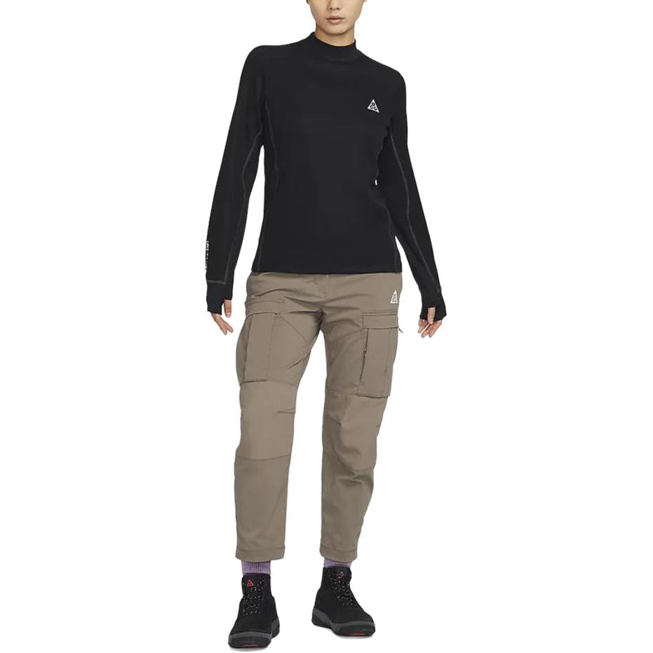 (WMNS) Nike ACG Dri-FIT ADV Goat Rocks Long Sleeve T-shirt Asia Sizing 'Black White' FB8005-010