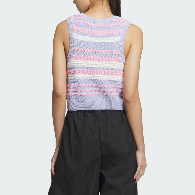 (WMNS) adidas originals Summer Knit Striped Tank Top Asia Sizing 'Purple White Pink' JI7053