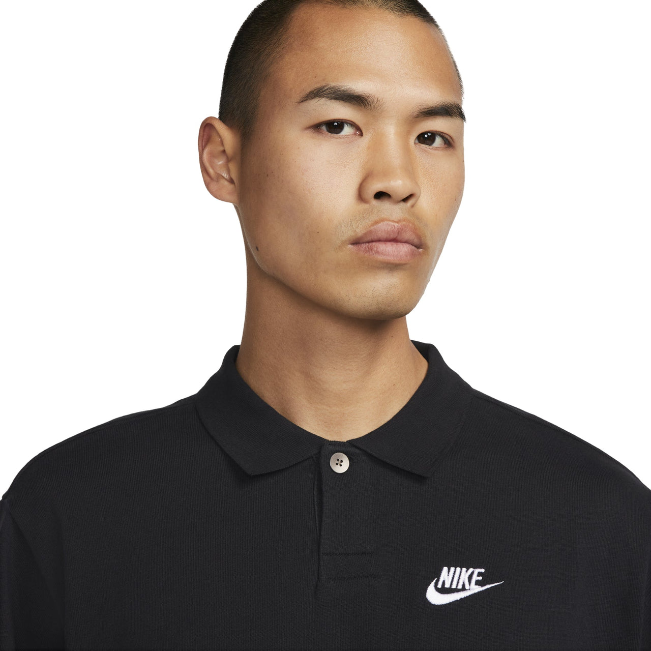 Nike Club Lapel T-Shirt 'Black' DX0618-010
