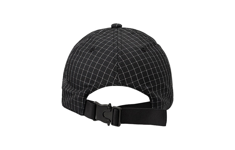 Fila Embroidered Logo Plaid Baseball Cap Black T13U043204F