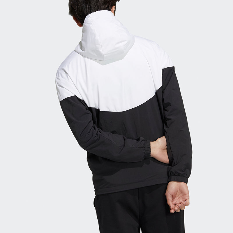 adidas neo Colorblock Zipper hooded track Jacket Black H08834