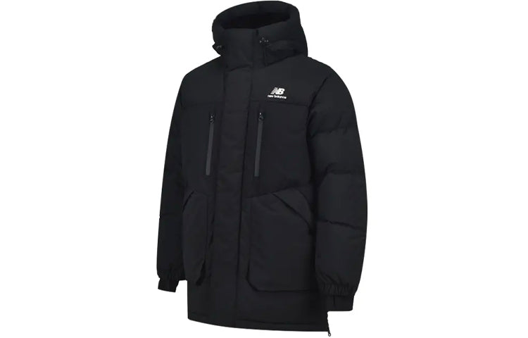 New Balance Winter Hooded Thickened Long Down Jacket Asia Sizing 'Black' NCNPA43111-BK