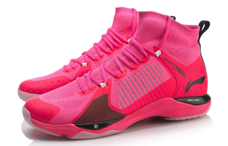 (WMNS) Li-Ning Dagger 2.0 Mid 'Neon Pink Black' AYAP011-7