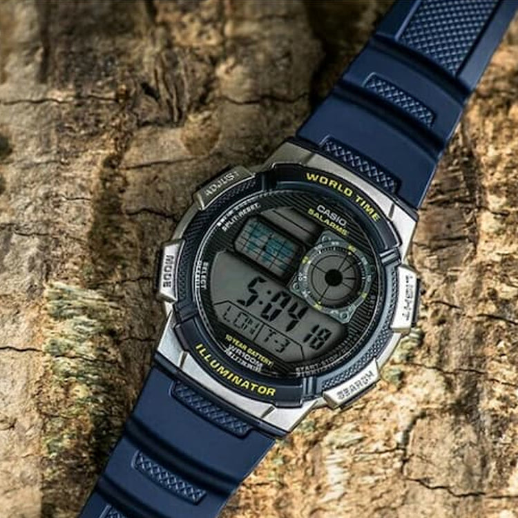 CASIO Waterproof Sports Mens Black Digital AE-1000W-2A