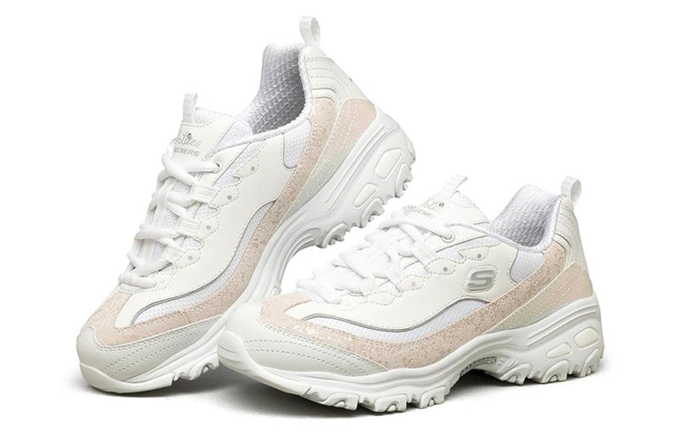 (WMNS) Skechers D'Lites 1.0 Clunky Shoes White 149462-WHT
