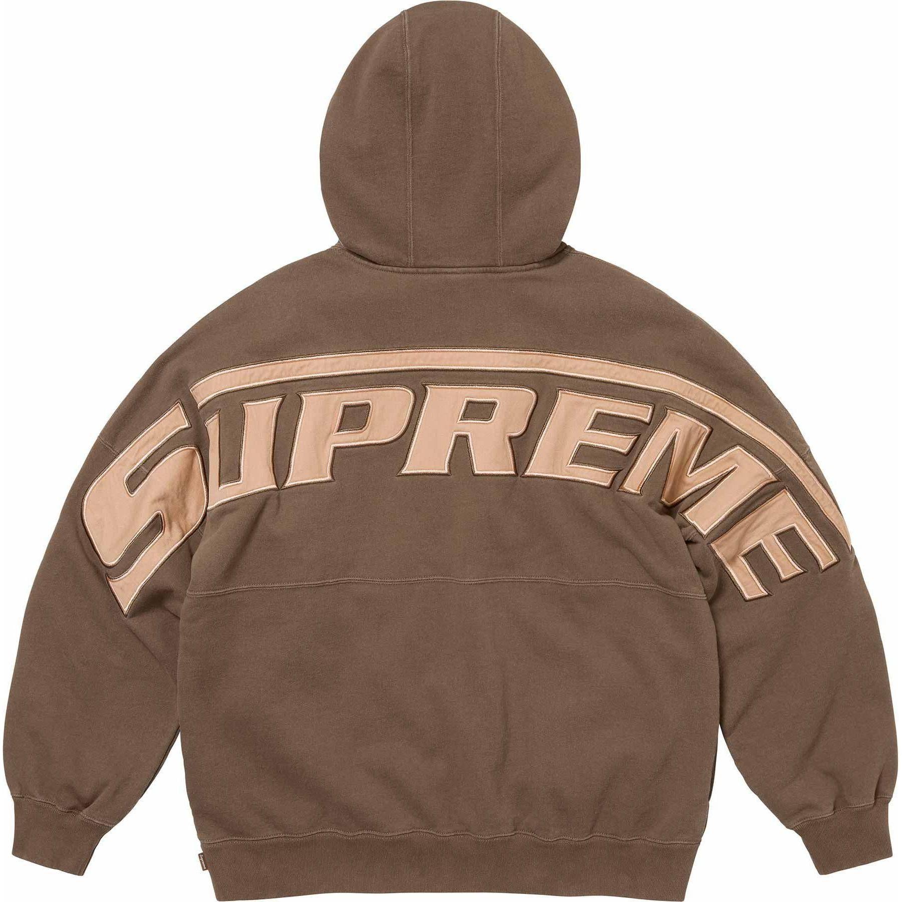 Supreme Wrapped Half Zip Hooded Sweatshirt 'Brown Tan' SUP-SS24-176