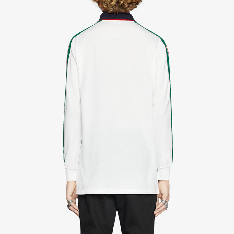Gucci Cotton Jersey Polo With Gucci Stripe 'White' 545784-XJAG4-9061