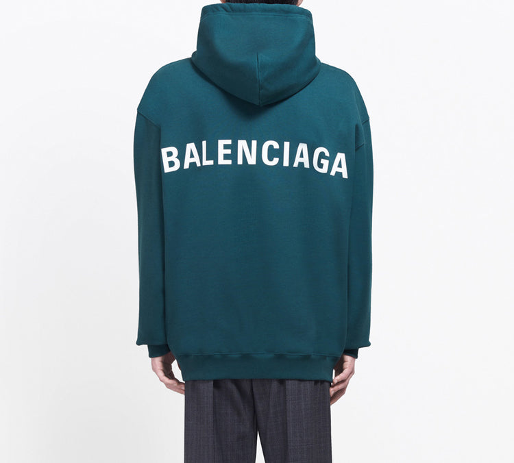 Balenciaga Back Logo Printing Hoodie 'Green' 570811THV793230