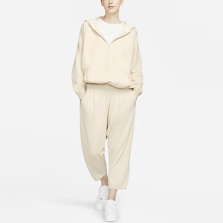 (WMNS) Nike Solid Color Knit Hoodie Yellow DM8944-790