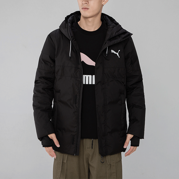 PUMA Long Sleeve Down Puffer Jacket 'Black' 581637-51