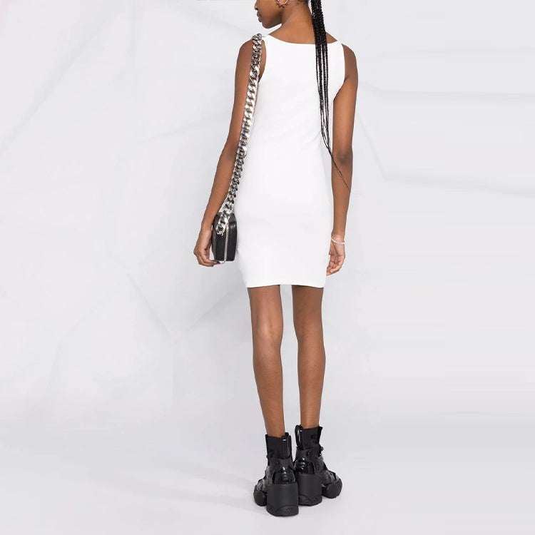 (WMNS) Off-White Off Stamp Basic Rib Dress 'White' OWDB304C99JER0010110