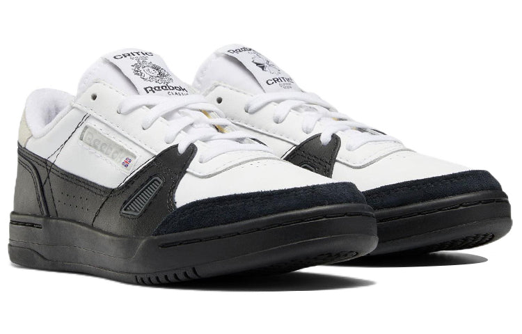 Reebok LT Court Cozy Wear-resistant Skateboarding Shoes Unisex White Black HP5361