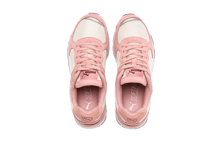 (GS) PUMA Vista Low Top Running Shoes Pink/White 369539-07