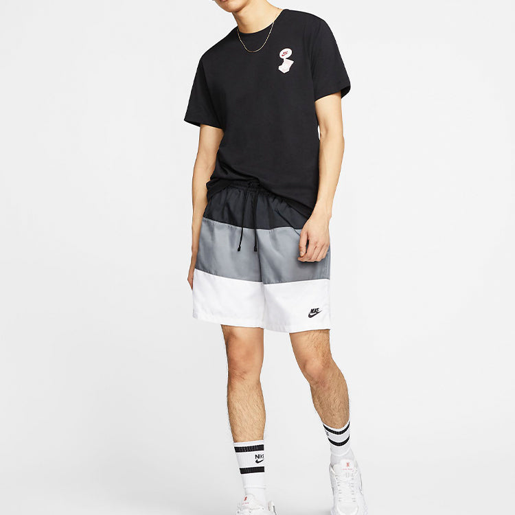Nike Sportswear City Edition Multicolor Woven Breathable Casual Shorts Black White Gray CJ4488-010