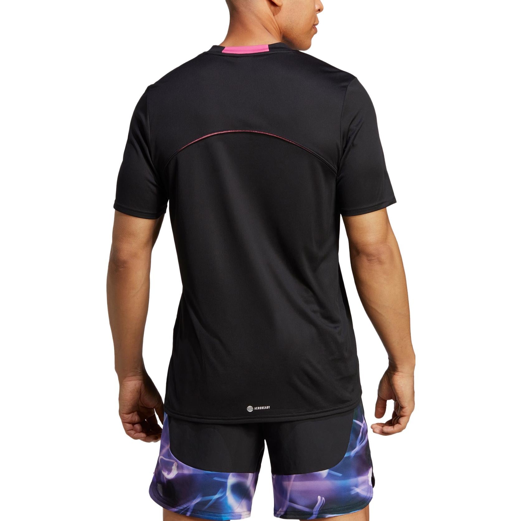 adidas Designed for Movement HIIT Training T-Shirt 'Black Purple' IB7919