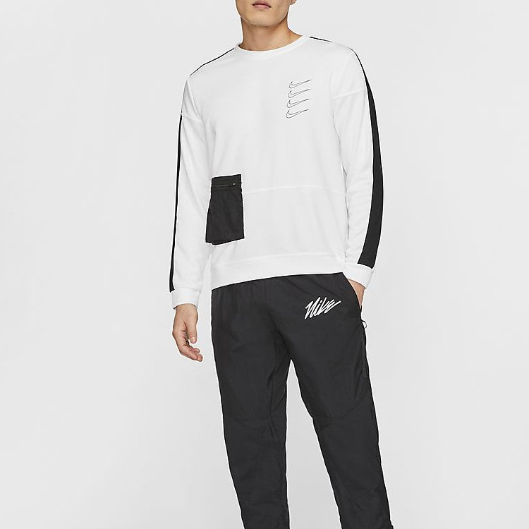 Nike Dri-Fit Men'S Fleece Training Top 'White/Black' DB4210-100