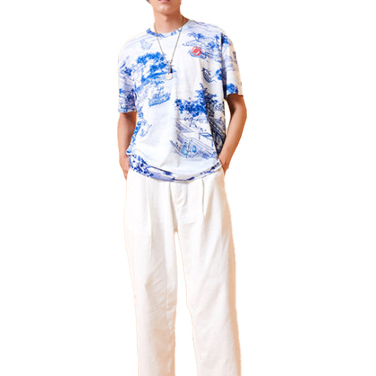 Li-Ning BADFIVE Loose Short Sleeve Printing AHSQ081-1