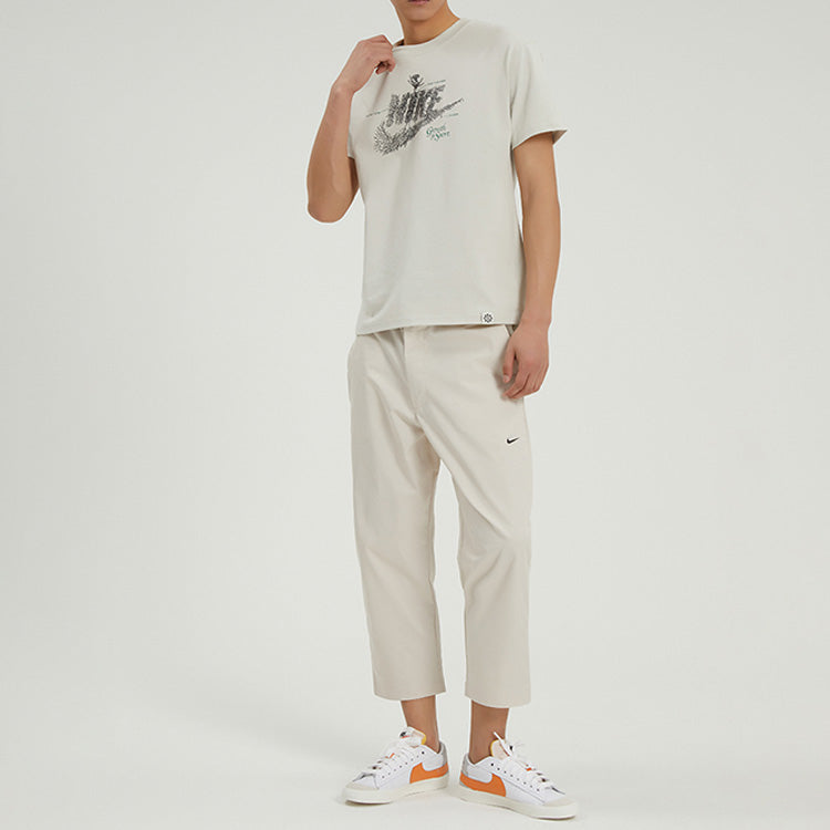 Men's Nike Solid Color Straight Slim Fit Woven Casual Long Pants/Trousers White DD7033-104
