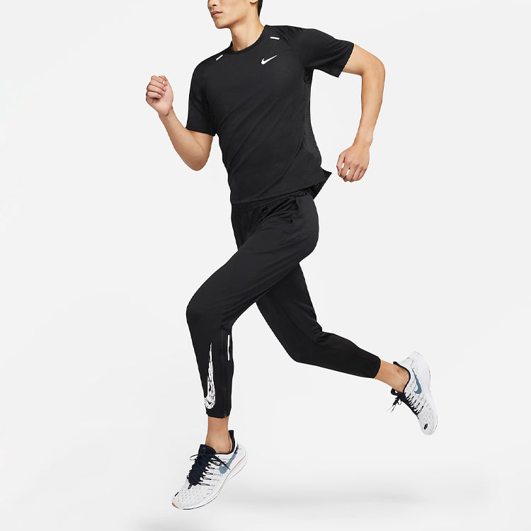 Nike Essential Wild Quick-drying Print Knit Running Sports Pants Black DA0165-010