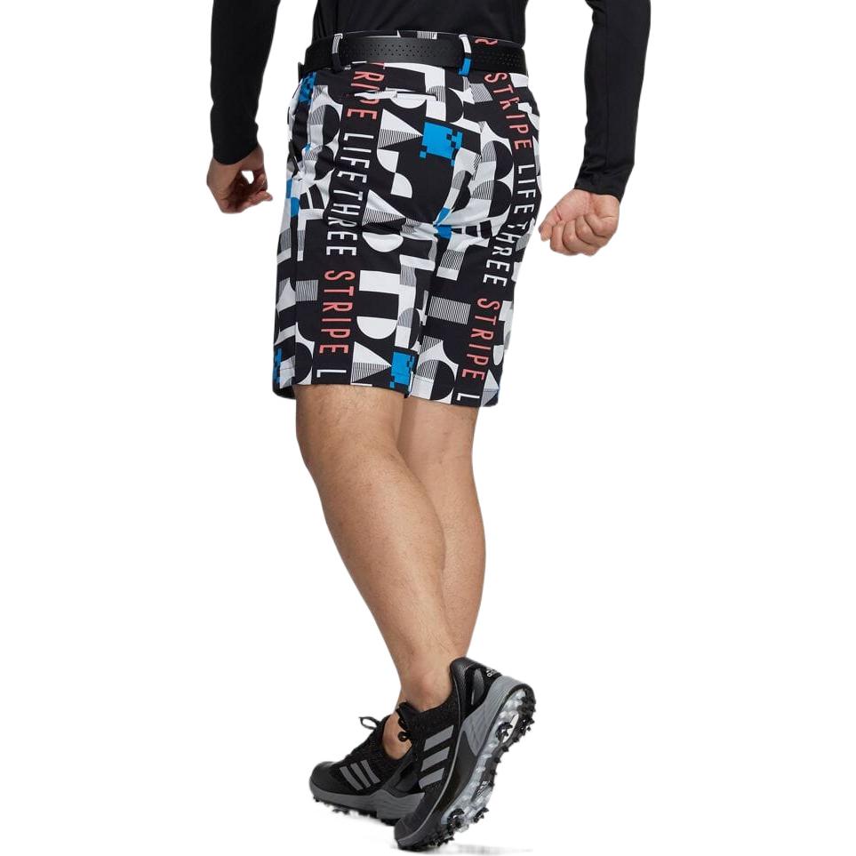 adidas Pattern Printing Straight Shorts Japanese Version Men's Black HA3286