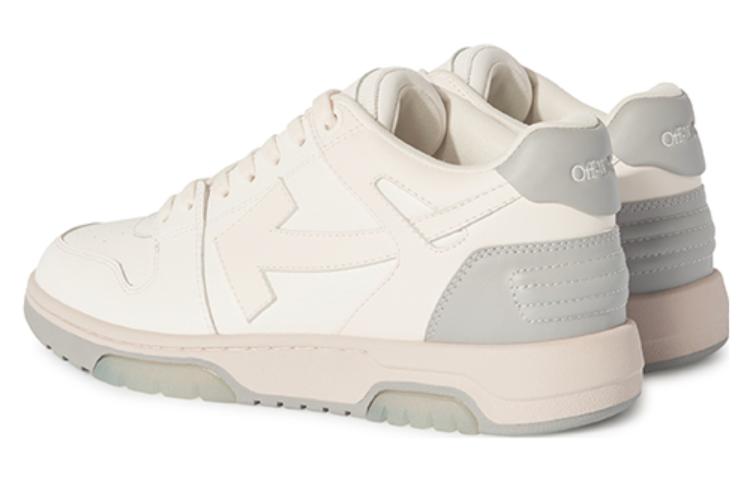 Off-White Out Of Office Leather Sneakers 'White Grey' OMIA189F23LEA0050106