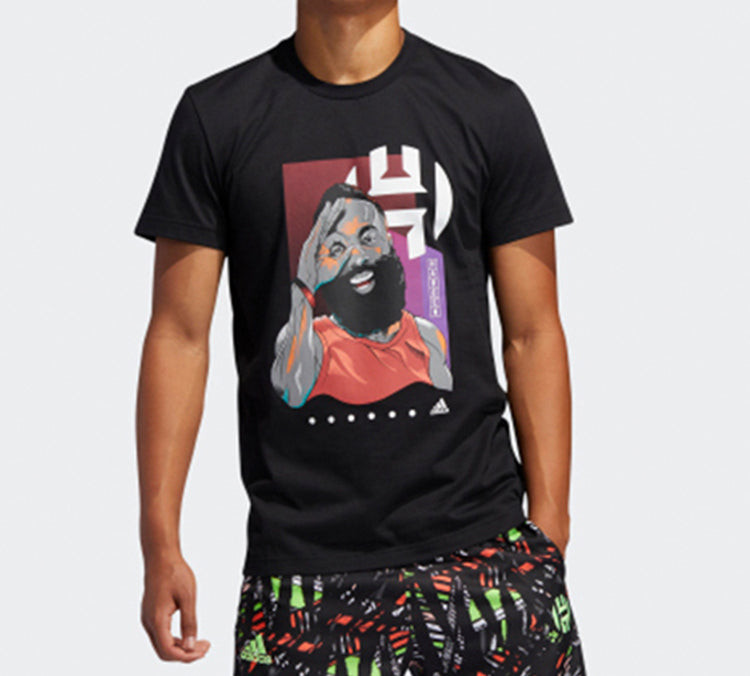 adidas Harden 3 GU Basketball Sports Short Sleeve Black FM4777