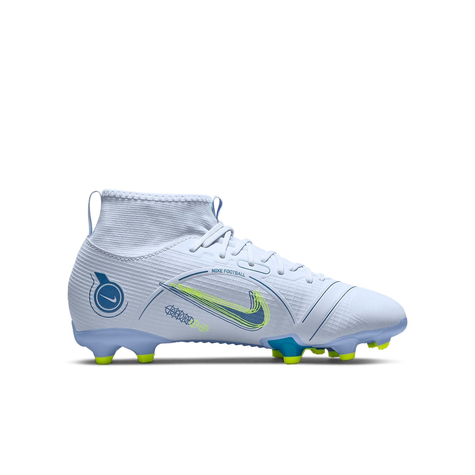 (GS) Nike JR Mercurial Superfly 8 Academy FG/MG 'White Blue' DJ2854-054
